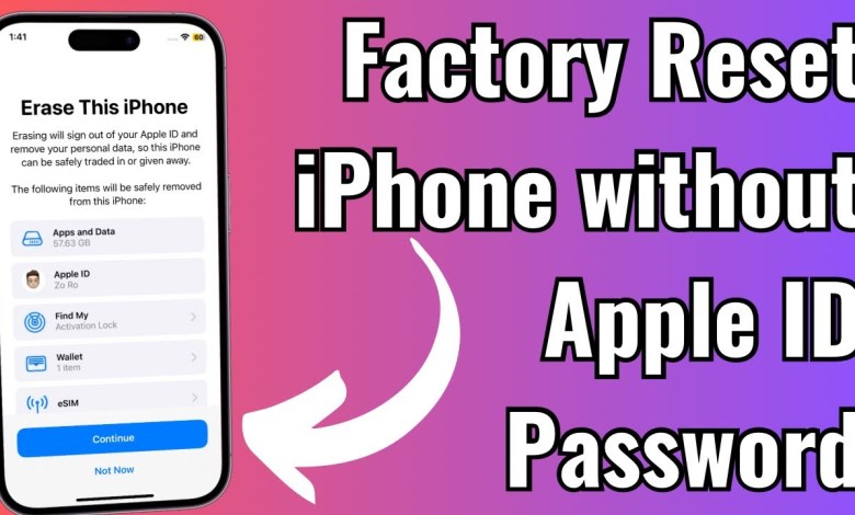 How to Factory Reset iPhone without Apple ID Password How to Factory Reset iPhone without Apple ID Password