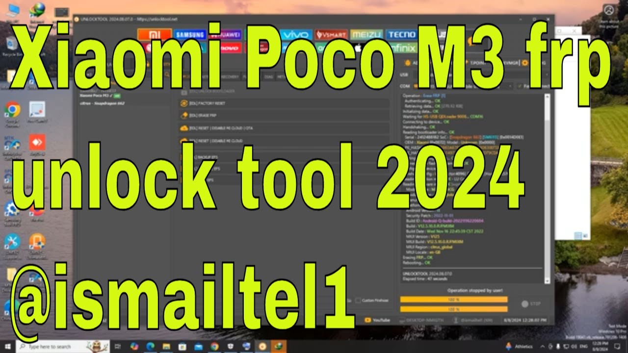 Xiaomi Poco M3 frp unlock tool 2024 @ismailtel1 Xiaomi Poco M3 frp unlock tool 2024 @ismailtel1