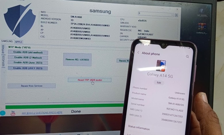 SAMSUNG A14 5G FRP BYPASS Android 13 ADB Method Other SAMSUNG A14 5G FRP BYPASS Android 13 ADB Method Other
