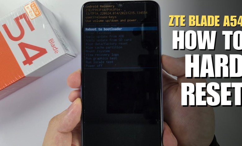 How to Hard Reset ZTE Blade A54 | Removing Password How to Hard Reset ZTE Blade A54 | Removing Password