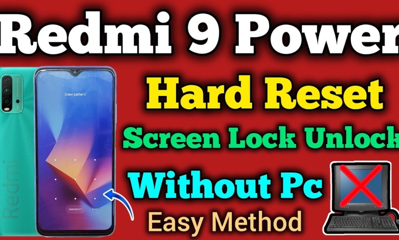 Redmi 9 Power Screen Lock Unlock || Full Hard Reset || Redmi 9 Power Screen Lock Unlock || Full Hard Reset ||