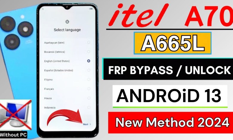 itel A70 Frp Bypass/Unlock Android 13 Without PC | itel itel A70 Frp Bypass/Unlock Android 13 Without PC | itel
