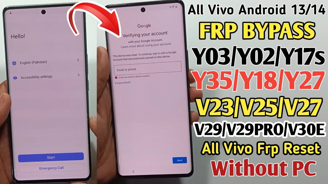 All Vivo 2024 Android 13 & 14 Frp Unlock/Bypass Google All Vivo 2024 Android 13 & 14 Frp Unlock/Bypass Google
