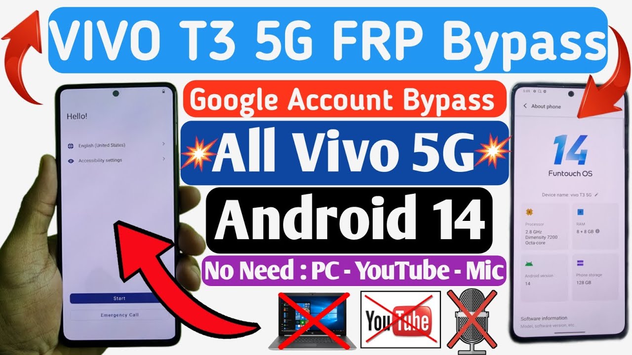 Vivo T3 5G FRP Bypass Android 14 | Vivo Android 14 FRP Vivo T3 5G FRP Bypass Android 14 | Vivo Android 14 FRP