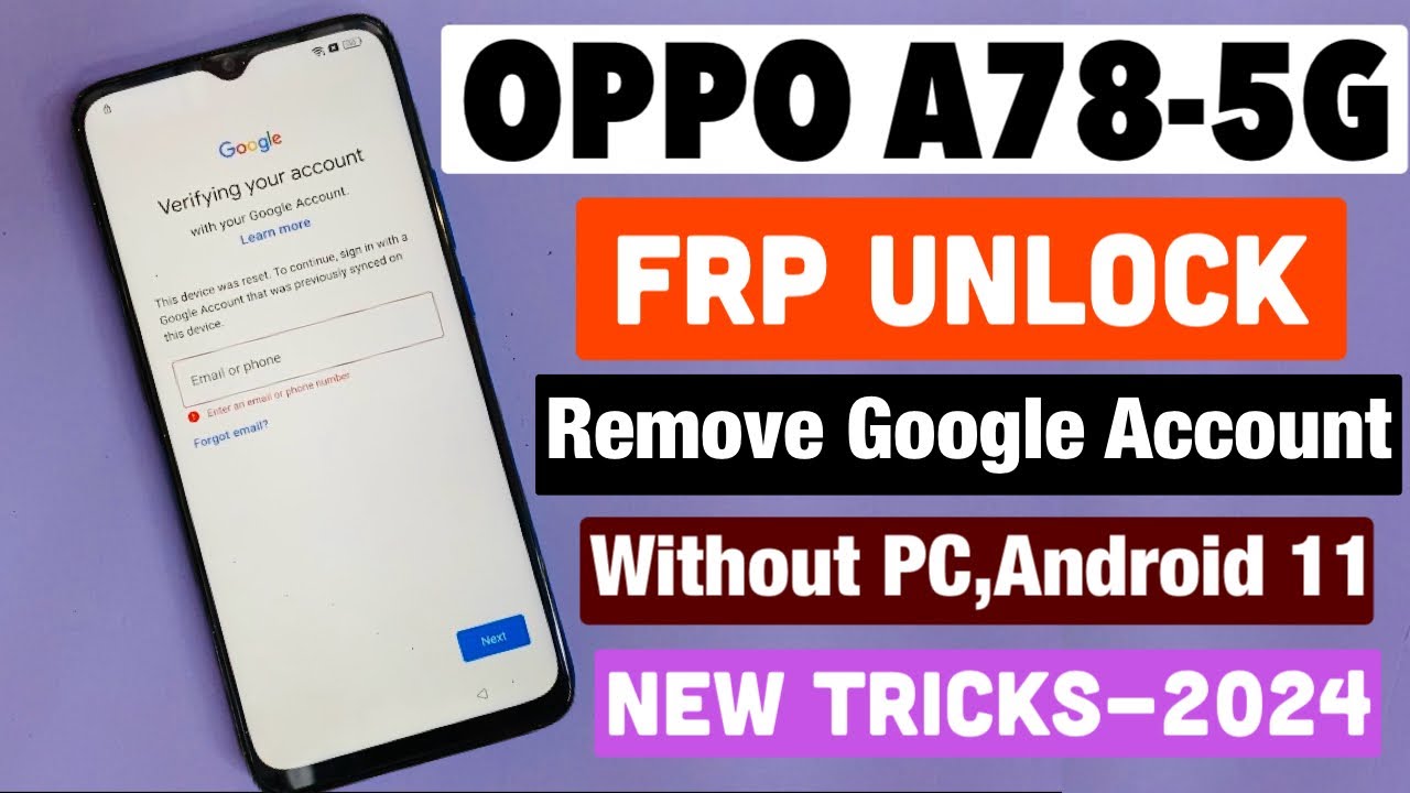 Oppo A78 5G Frp Bypass Android 13 ! Google Account Oppo A78 5G Frp Bypass Android 13 ! Google Account
