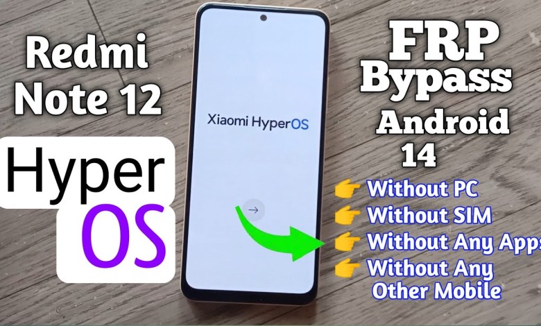 Redmi Note 12 HyperOs FRP Bypass Android 14 without PC Redmi Note 12 HyperOs FRP Bypass Android 14 without PC