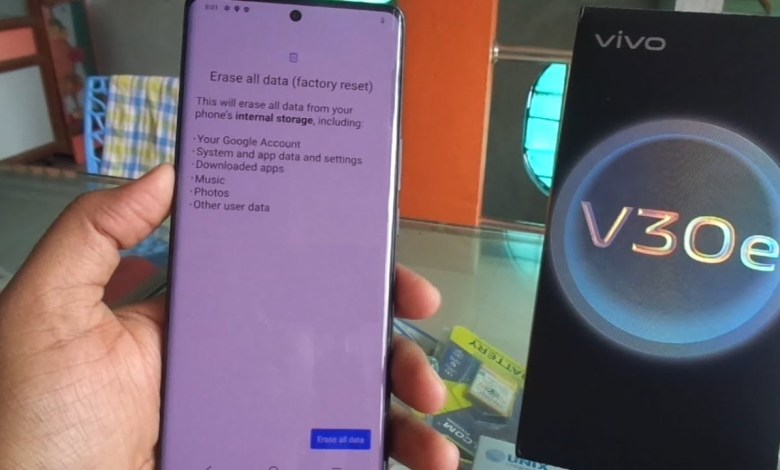 VIVO V30e factory reset solution. VIVO V30e factory reset solution.
