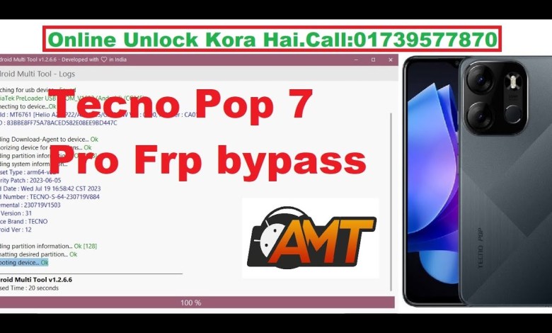 Tecno Pop 7 Pro Frp bypass Android Multi Tool by Mobile Tecno Pop 7 Pro Frp bypass Android Multi Tool by Mobile