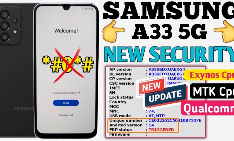 The Samsung A33 5G Frp Bypass on Android 14: Why the Old Method won’t Work The Samsung A33 5G Frp Bypass on Android 14: Why the Old Method won’t Work