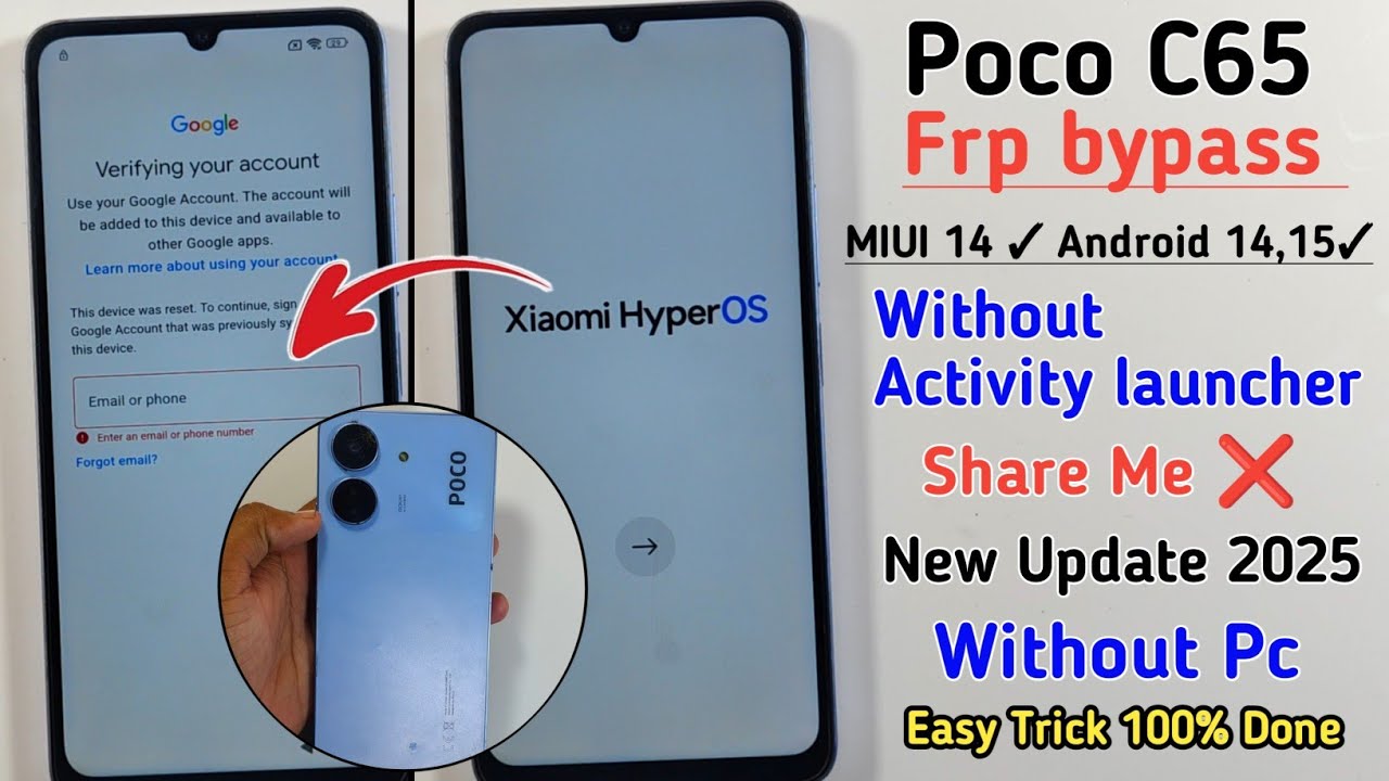 Unlocking Secrets: Poco C65 FRP Bypass for MIUI 14 in 2025! Unlocking Secrets: Poco C65 FRP Bypass for MIUI 14 in 2025!