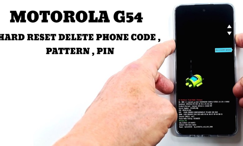 How to hard reset Motorola G54 How to hard reset Motorola G54