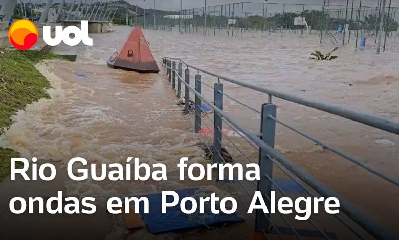 Flood in Rio Grande do Sul: Guaíba forms waves in Flood in Rio Grande do Sul: Guaíba forms waves in