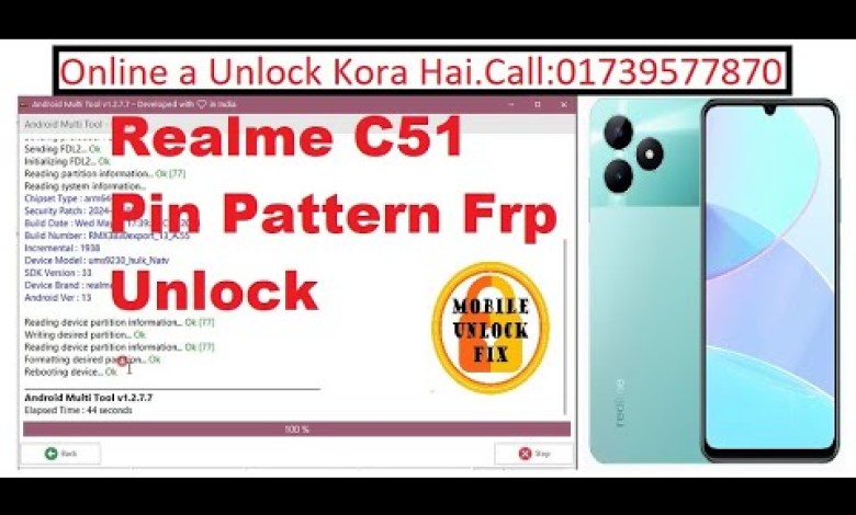 Realme C51 Pin Pattern Frp Unlock By Android Multi Tool Realme C51 Pin Pattern Frp Unlock By Android Multi Tool