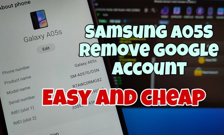 Samsung A05S (SM-A057F), Remove Google Account, Samsung A05S (SM-A057F), Remove Google Account,