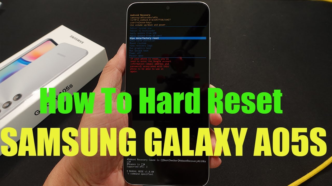 How To Hard Reset Samsung Galaxy A05S How To Hard Reset Samsung Galaxy A05S