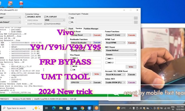 Vivo 91i (1820) Y91/Y93/Y95 password unlock umt tool || Vivo 91i (1820) Y91/Y93/Y95 password unlock umt tool ||