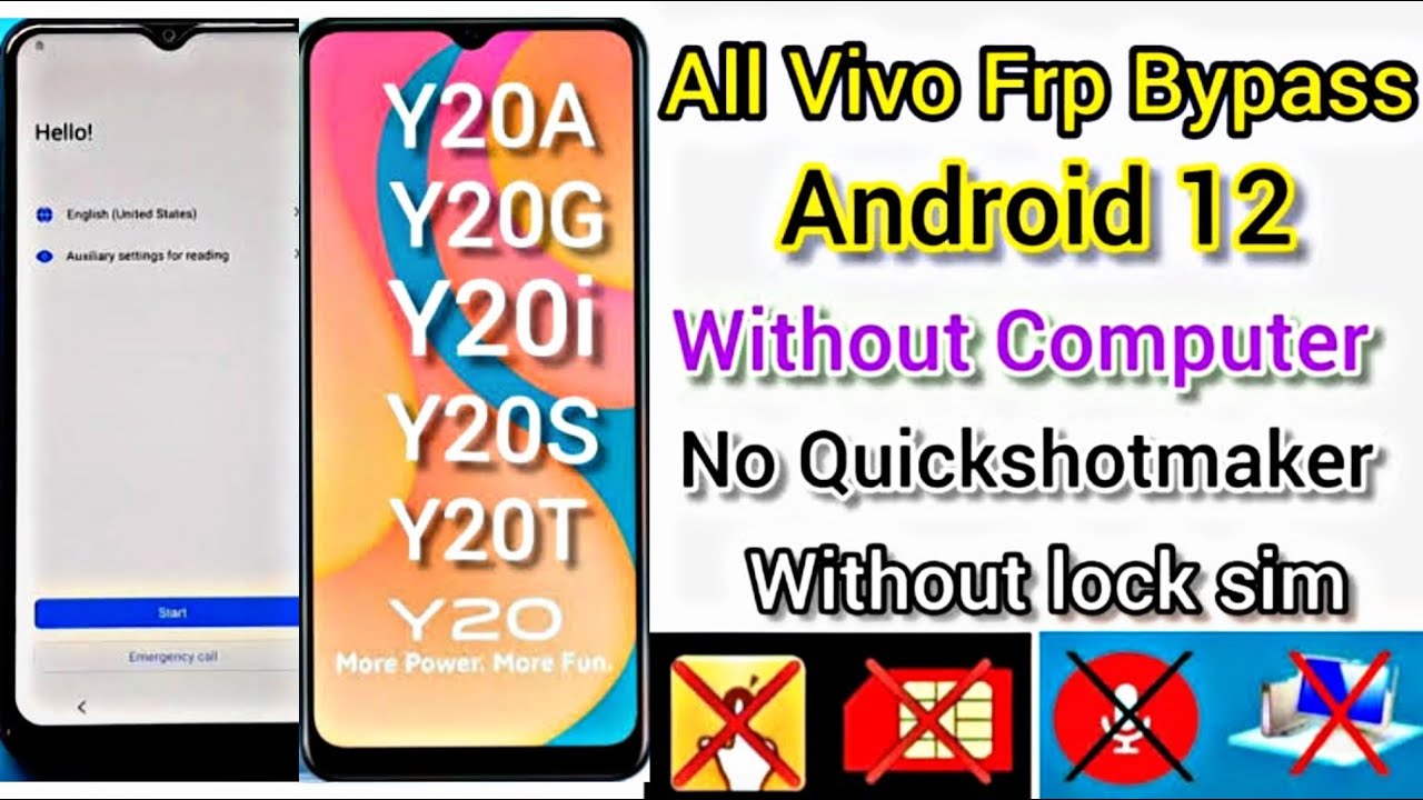 VIVO Y20 FRP Bypass Android 12 Vivo VIVO Y20 FRP Bypass Android 12 Vivo