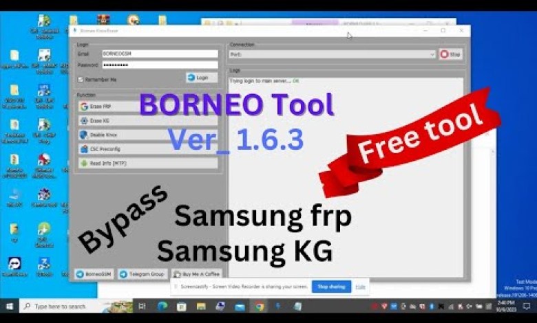 BORNEO TOOL free Samsung frp & KG bypass || free tool BORNEO TOOL free Samsung frp & KG bypass || free tool