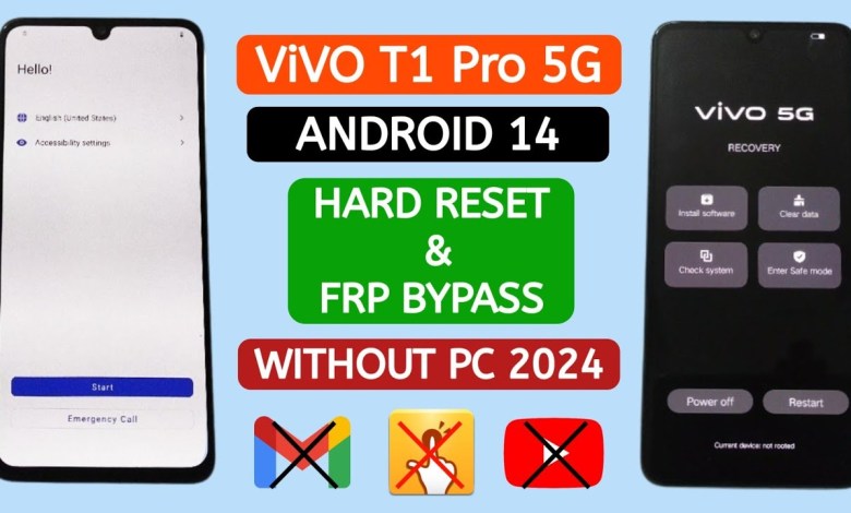 Vivo T1 Pro 5G Hard reset & Frp Bypass Android 14 Vivo T1 Pro 5G Hard reset & Frp Bypass Android 14