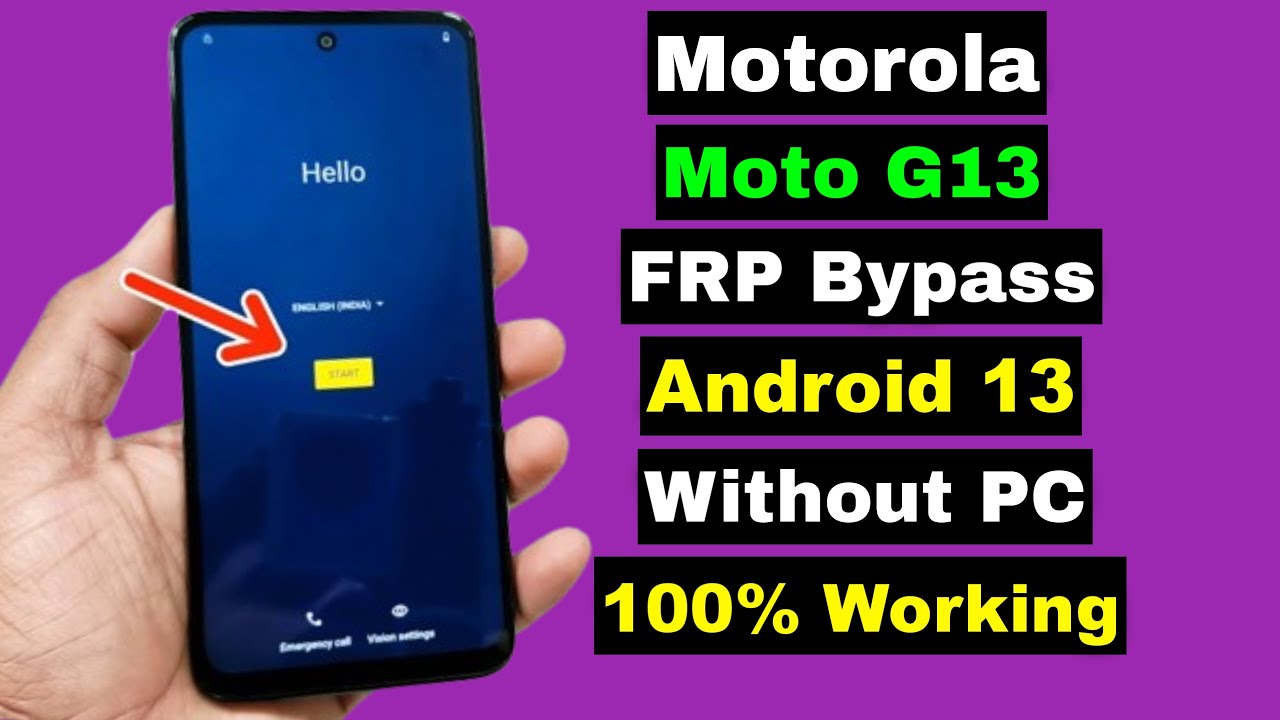 How to Bypass FRP on Motorola Moto G13 Running Android 13 Without Using a PC How to Bypass FRP on Motorola Moto G13 Running Android 13 Without Using a PC