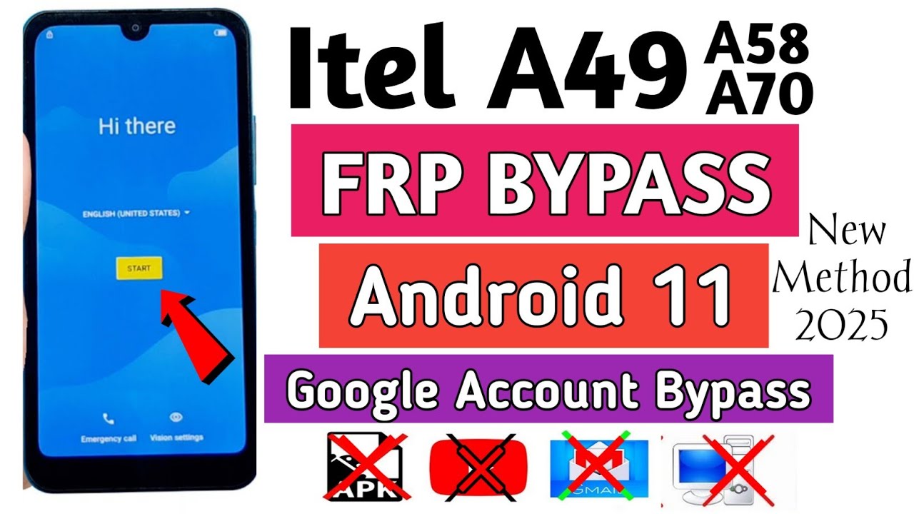 Unlocking Secrets: Bypass FRP on Android 11 for itel A49, A58, & A70! Unlocking Secrets: Bypass FRP on Android 11 for itel A49, A58, & A70!