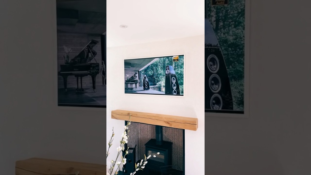 Hidden TV on chimney breast! #samsung #theframe Hidden TV on chimney breast! #samsung #theframe