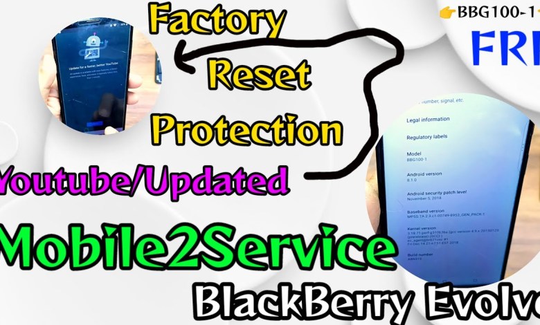Blackberry Evolve Factory Reset Protection FRP BBG100-1 Blackberry Evolve Factory Reset Protection FRP BBG100-1