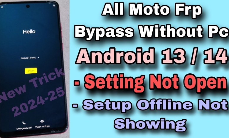 Intriguing Method to Bypass FRP on Motorola Android 13/14 Without a Computer Intriguing Method to Bypass FRP on Motorola Android 13/14 Without a Computer