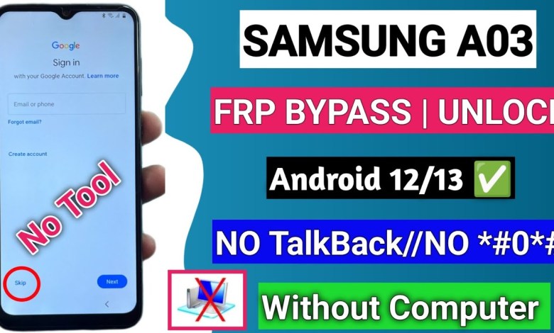 WITHOUT PC 2024:- SAMSUNG A03 FRP BYPASS Android WITHOUT PC 2024:- SAMSUNG A03 FRP BYPASS Android