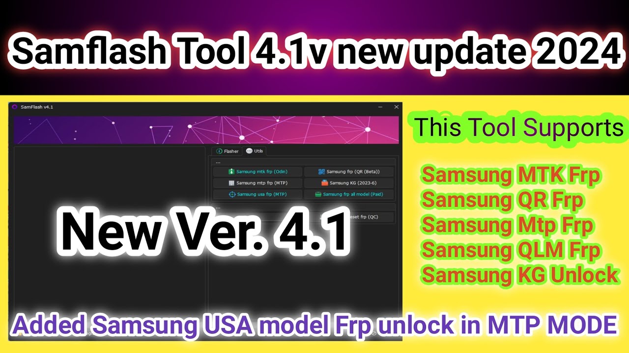 Samflash Tool new update v4.1 | Added samsung USA model Samflash Tool new update v4.1 | Added samsung USA model