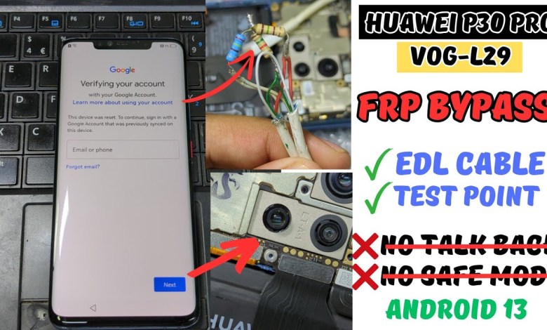 Huawei P30 Pro FRP Bypass with edl Cable and Test Point Huawei P30 Pro FRP Bypass with edl Cable and Test Point