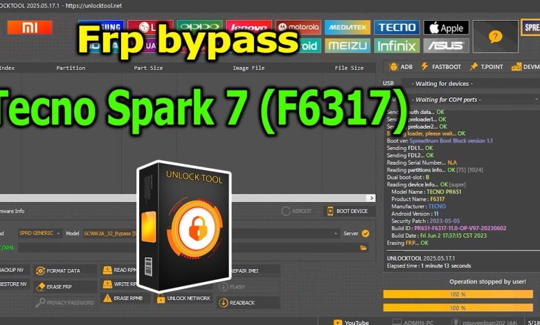 Unlock the Secrets: Bypass FRP on Tecno Spark 7 PR651 F6317 Using UnlockTool! Unlock the Secrets: Bypass FRP on Tecno Spark 7 PR651 F6317 Using UnlockTool!