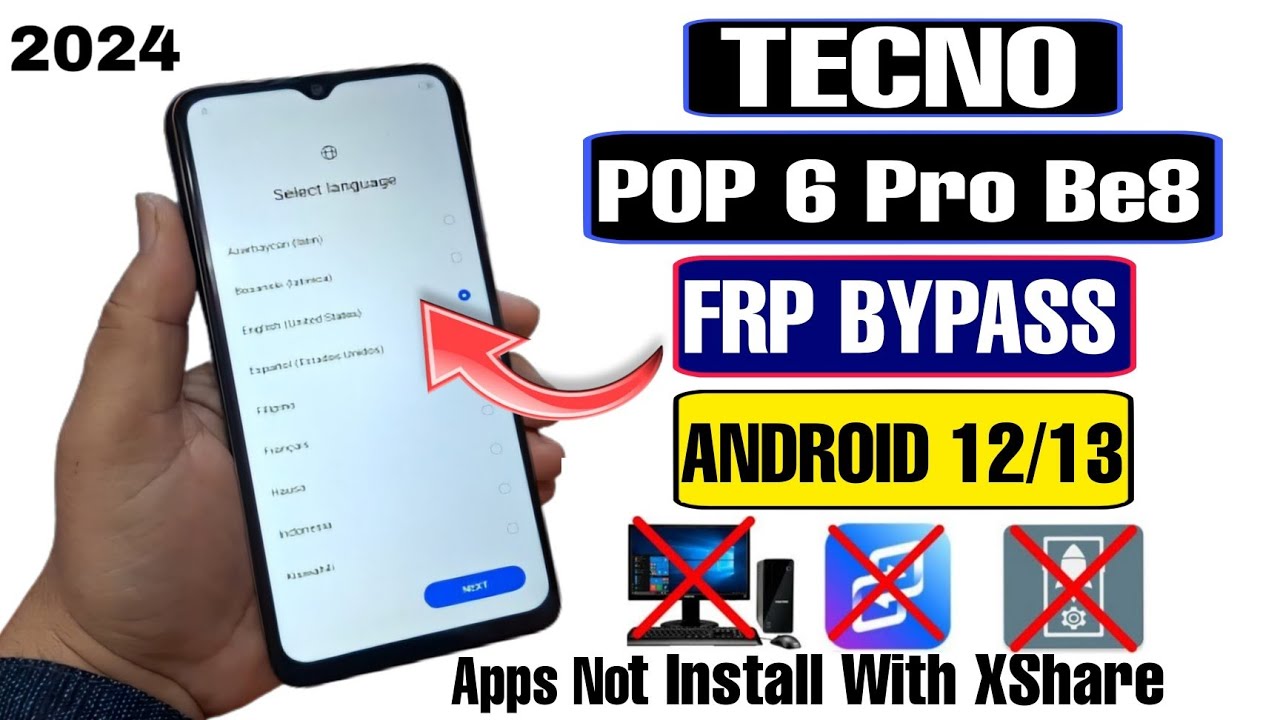 Discover how to bypass FRP on the Tecno POP 6 Pro in 2024 with the new Android 12 update Discover how to bypass FRP on the Tecno POP 6 Pro in 2024 with the new Android 12 update
