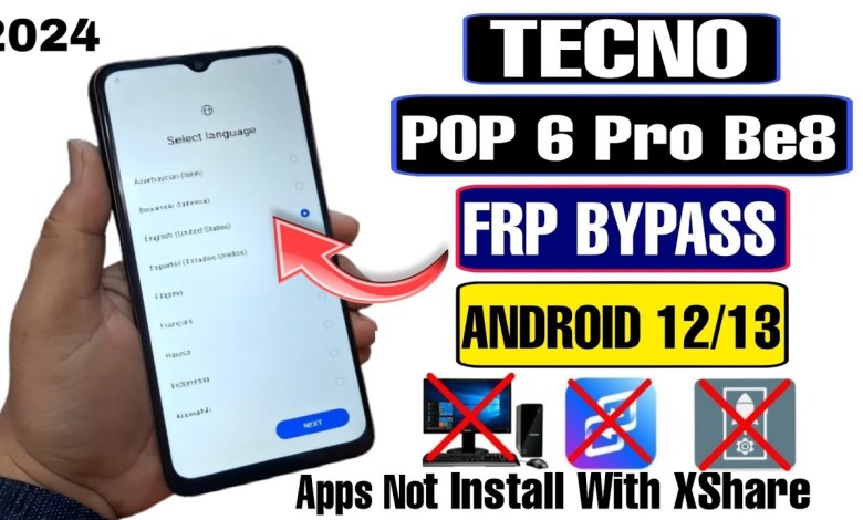 Discover how to bypass FRP on the Tecno POP 6 Pro in 2024 with the new Android 12 update Discover how to bypass FRP on the Tecno POP 6 Pro in 2024 with the new Android 12 update