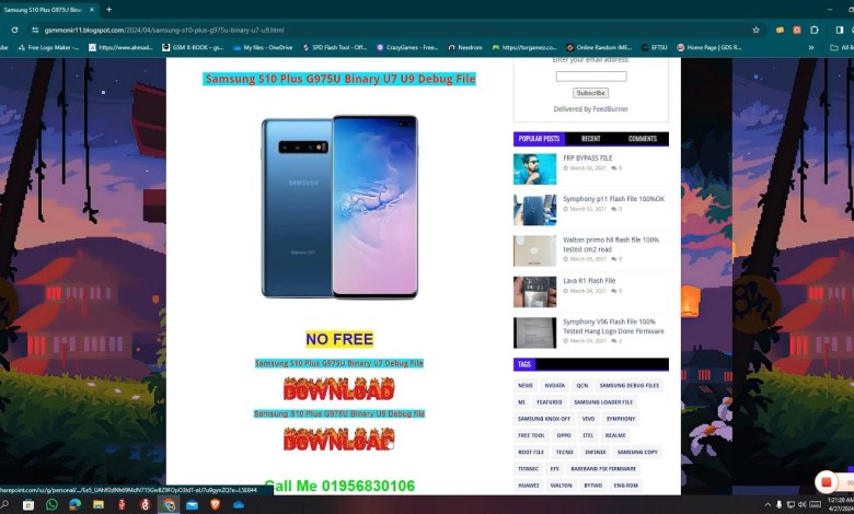Samsung S10 Plus G975U Binary U7 U9 Debug File #gsmakd Samsung S10 Plus G975U Binary U7 U9 Debug File #gsmakd