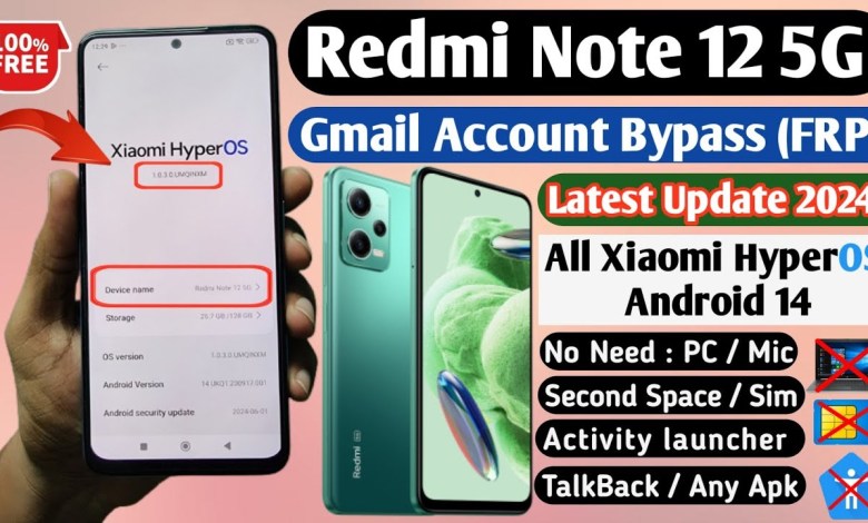 Redmi Note 12 5G FRP Bypass | Xiaomi HyperOS FRP Bypass Redmi Note 12 5G FRP Bypass | Xiaomi HyperOS FRP Bypass