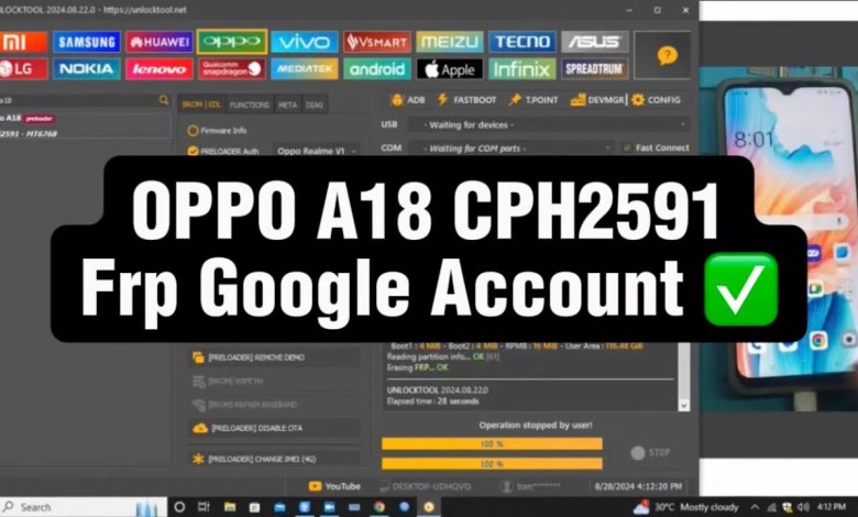 OPPO A18 CPH2591 Frp Google Account bypass with OPPO A18 CPH2591 Frp Google Account bypass with