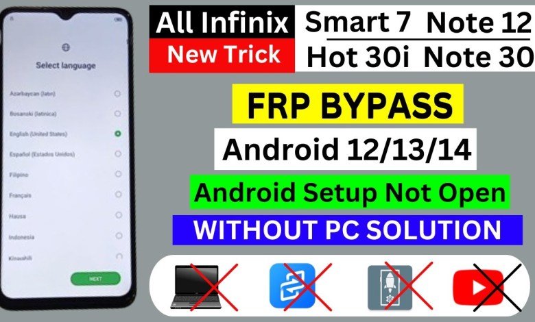 Curious about Infinix FRP Bypass on INFINIX Smart 7 and Note 12? Curious about Infinix FRP Bypass on INFINIX Smart 7 and Note 12?