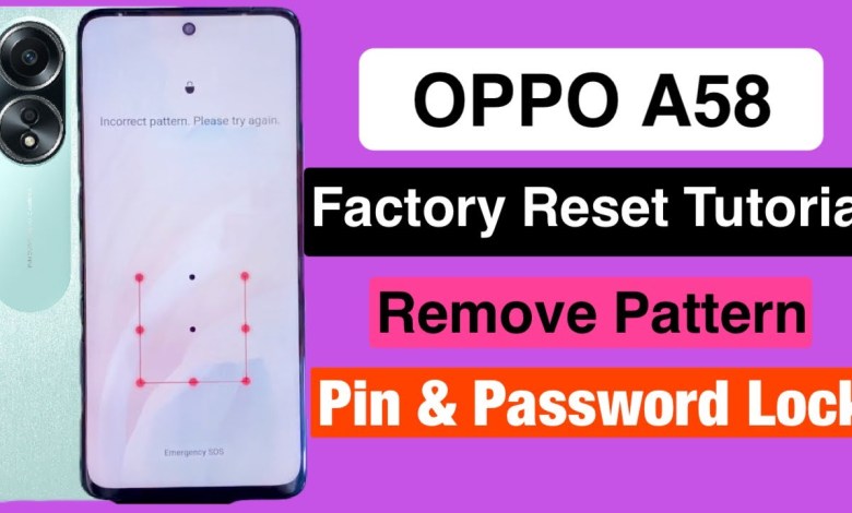 OPPO A58 Factory Reset || Oppo A58 Pattern / Pin / & OPPO A58 Factory Reset || Oppo A58 Pattern / Pin / &