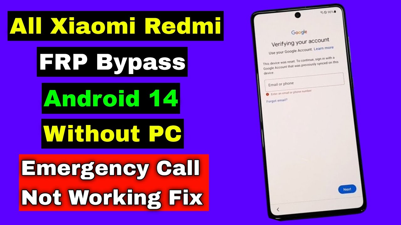 All Xiaomi Redmi FRP Bypass Android 14 Without PC All Xiaomi Redmi FRP Bypass Android 14 Without PC