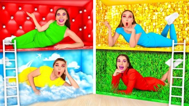 Secret Room Under the Bed Four Color Challenge | Funny Secret Room Under the Bed Four Color Challenge | Funny