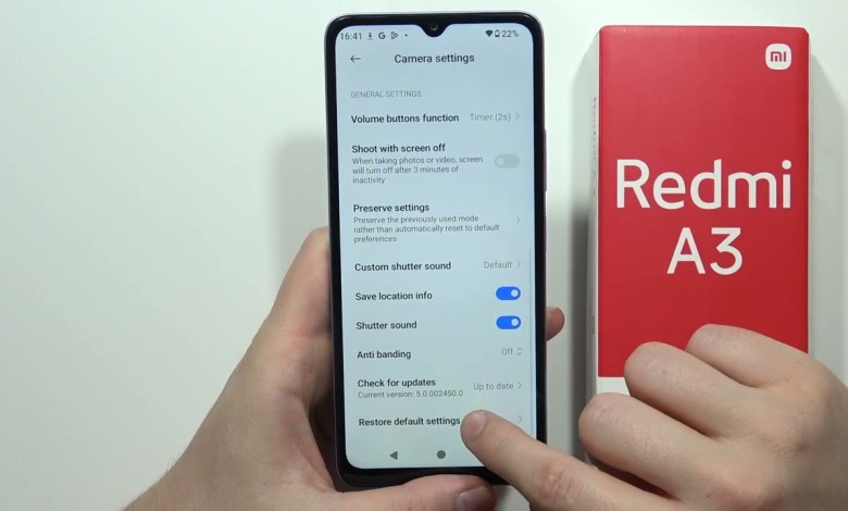 How to Reset Camera Settings on Redmi A3 – Fix Camera How to Reset Camera Settings on Redmi A3 – Fix Camera