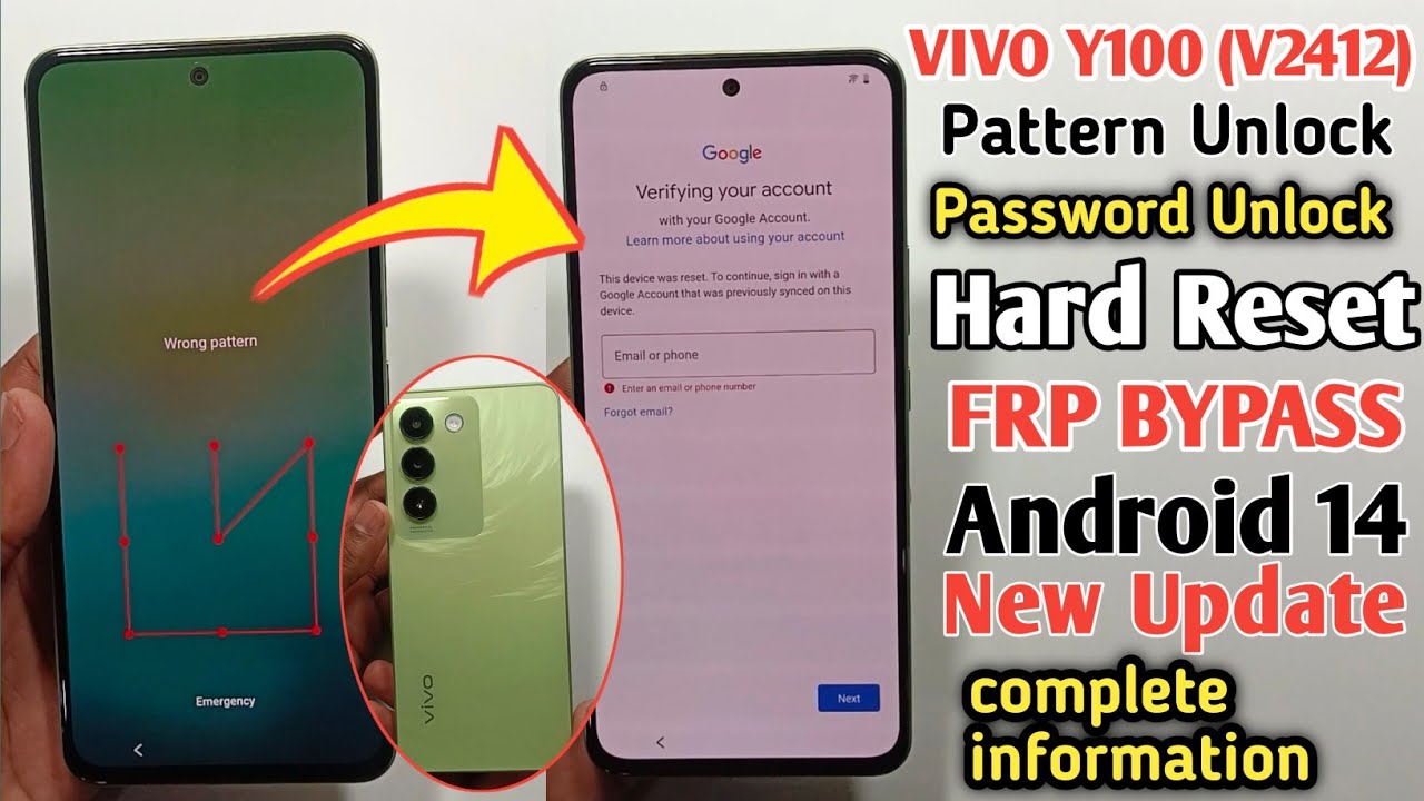 Vivo Y100 (V2412) Pattern,Password Remove By Hard Reset Vivo Y100 (V2412) Pattern,Password Remove By Hard Reset