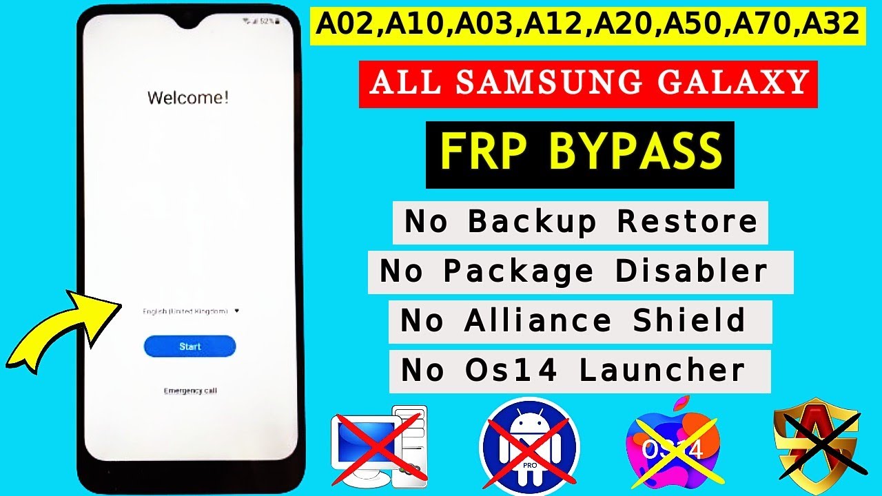Samsung A02s/A10s/A03s/A20/A12/A32/A50 FRP Bypass Samsung A02s/A10s/A03s/A20/A12/A32/A50 FRP Bypass