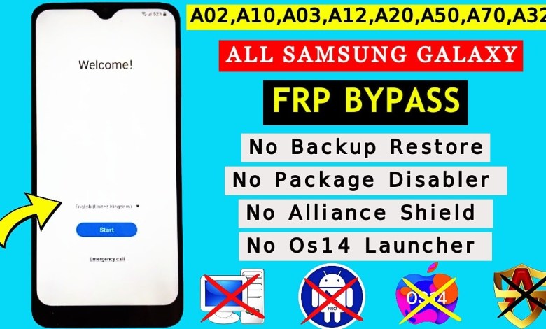 Samsung A02s/A10s/A03s/A20/A12/A32/A50 FRP Bypass Samsung A02s/A10s/A03s/A20/A12/A32/A50 FRP Bypass