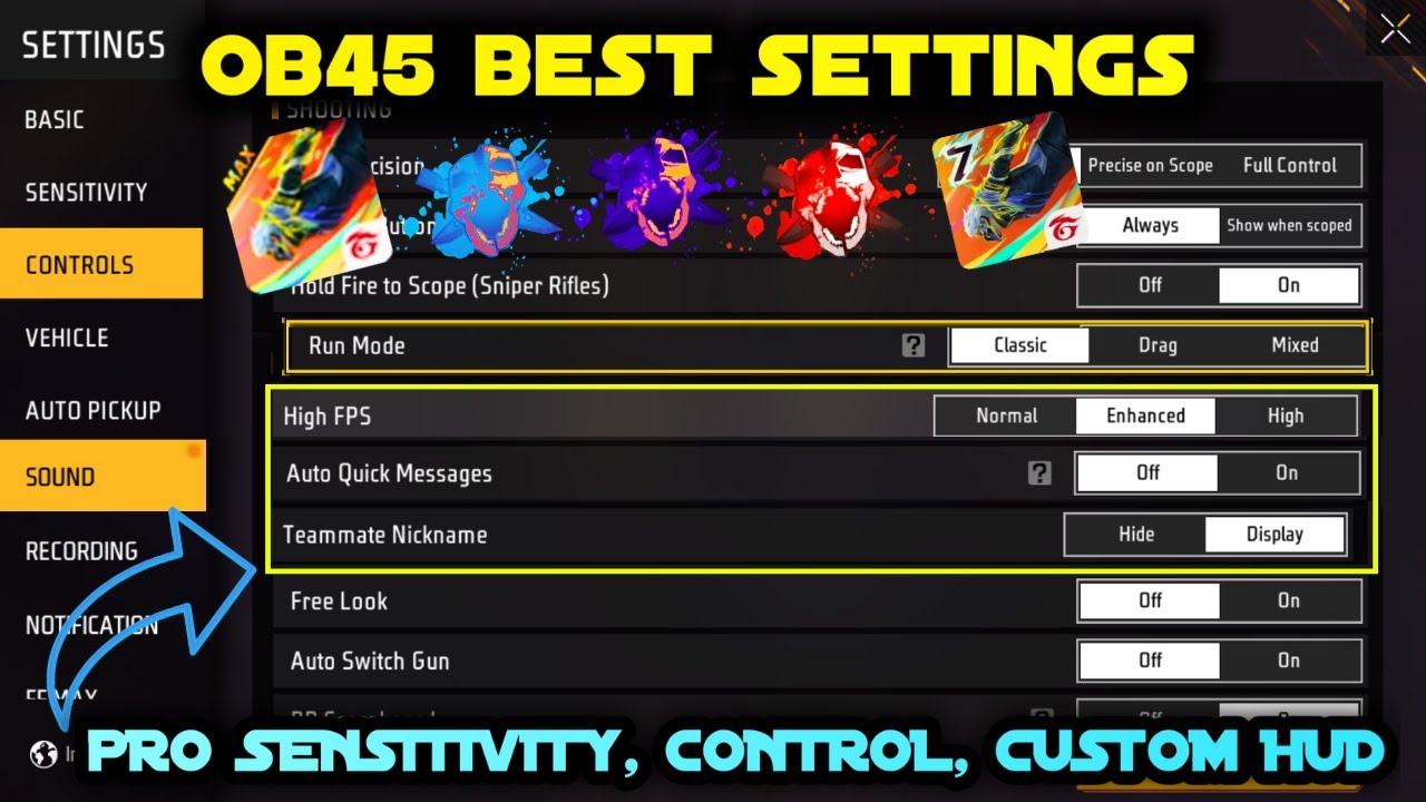 Free Fire Control Setting After OB45 Update Full Free Fire Control Setting After OB45 Update Full
