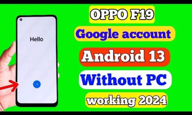OPPO F19/F19s FRP Unlock ANDROID 13 (Without Computer) OPPO F19/F19s FRP Unlock ANDROID 13 (Without Computer)