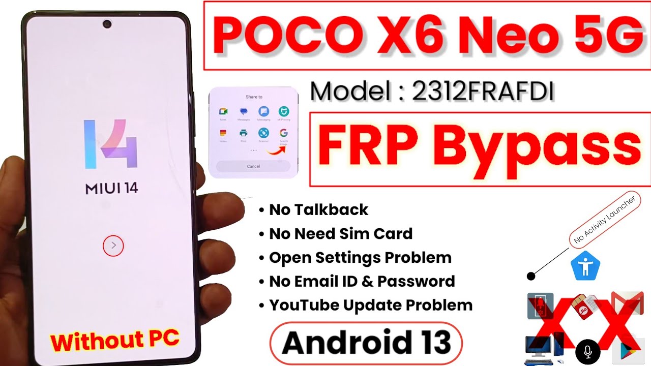 POCO X6 Neo 5G FRP Bypass Without PC | MIUI 14 | POCO POCO X6 Neo 5G FRP Bypass Without PC | MIUI 14 | POCO