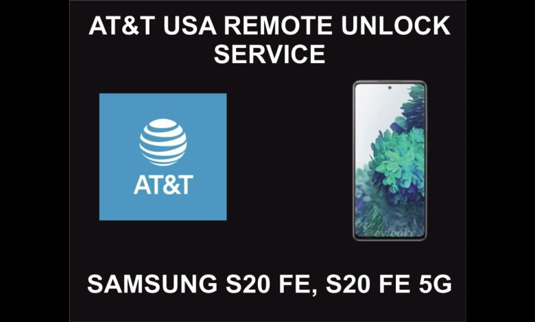 AT&T USA Remote Unlock Service, Samsung S20 FE, 5G AT&T USA Remote Unlock Service, Samsung S20 FE, 5G