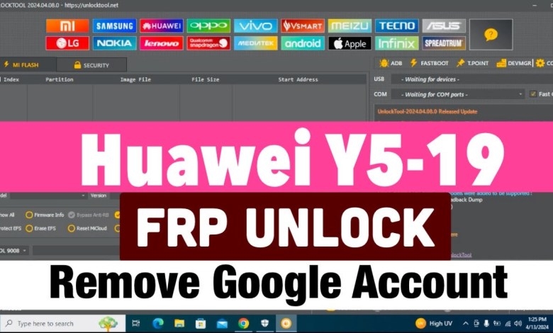 Huawei Y5-2019 (AMN-LX9) Frp Remove With UnlockTool Huawei Y5-2019 (AMN-LX9) Frp Remove With UnlockTool